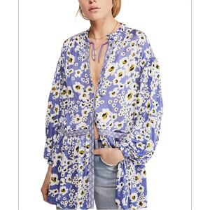 Free People Love Letter Tunic Top Mini Dress Boho Chic Floral Romantic Feminine